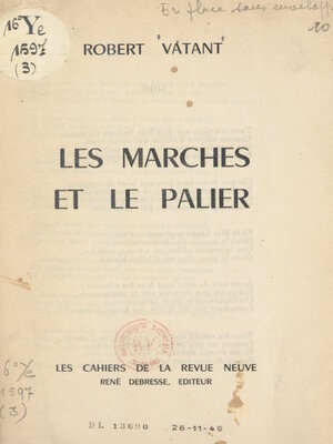 cover image of Les marches et le palier